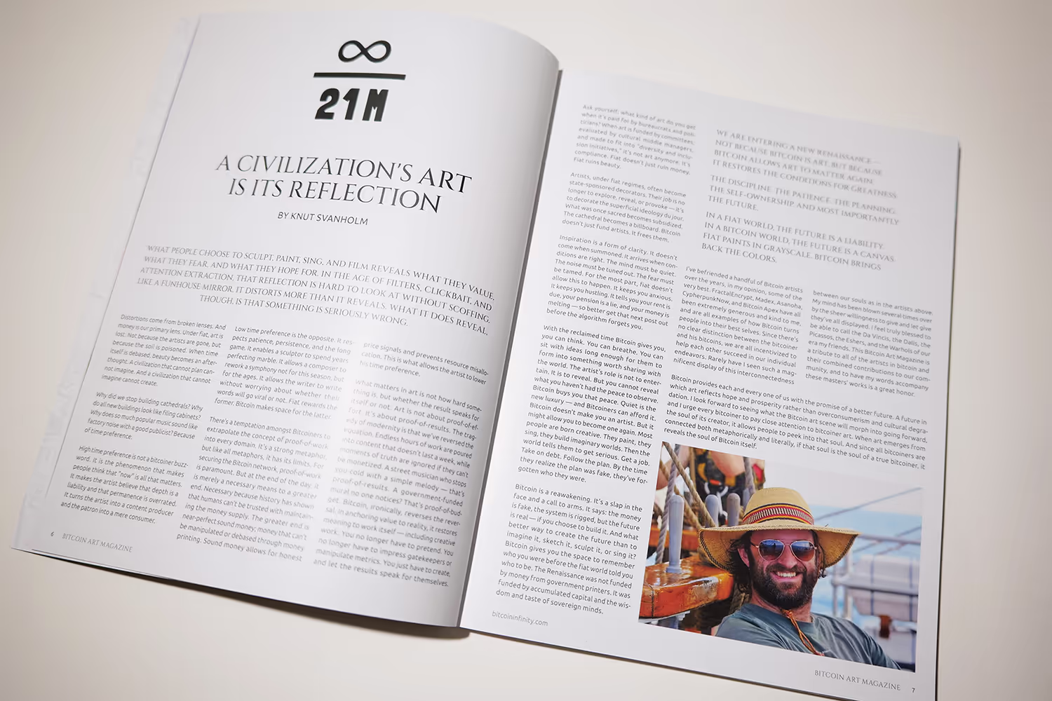 Bitcoin art foreword written by Knut Svanholm featured in the Genesis Edition of Bitcoin Art Magazine