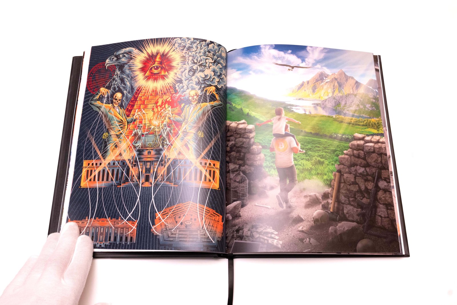 Interior art page by Bitcoin Trading Cards in "Bitcoin Art: Genesis Edition" by Bitcoin Art Magazine