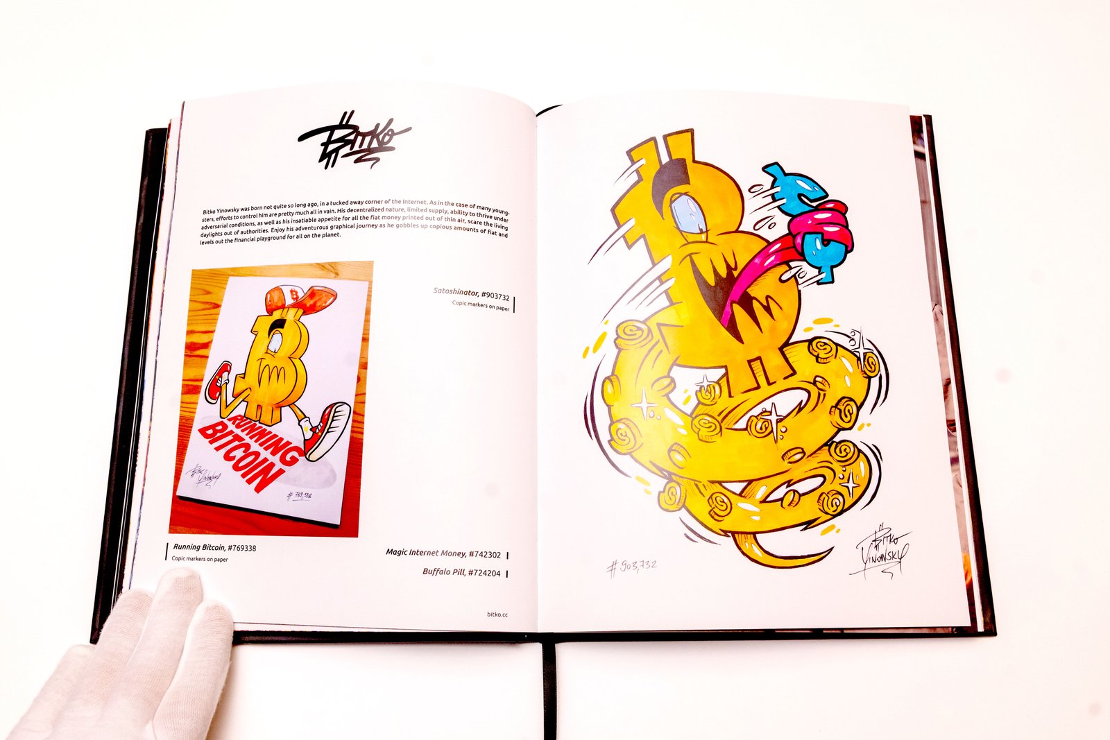 Inside artwork by Bitko Yinowsky from "Bitcoin Art: Genesis Edition" by Bitcoin Art Magazine