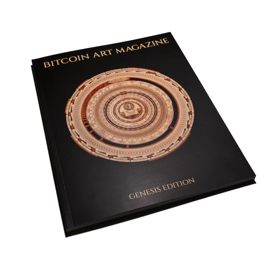 Limited edition "Bitcoin Art Magazine: Genesis Edition" collector release with only 1,720 copies available